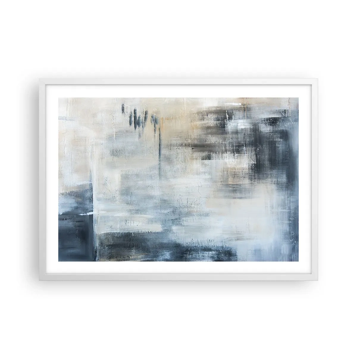 Poster in cornice bianca - Coperti dal blu - 70x50 cm