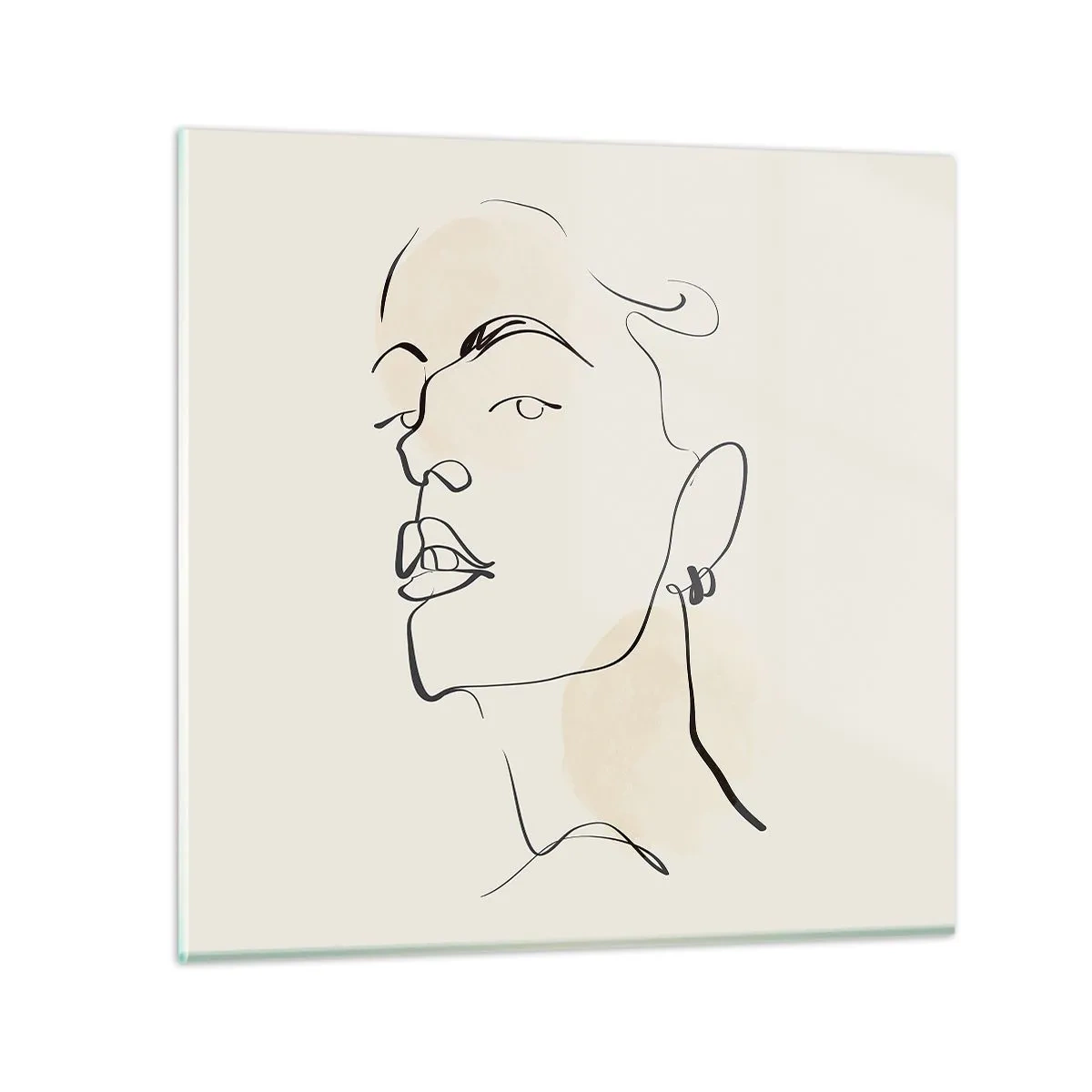 Quadro su vetro - Sguardo fiero - 50x50 cm