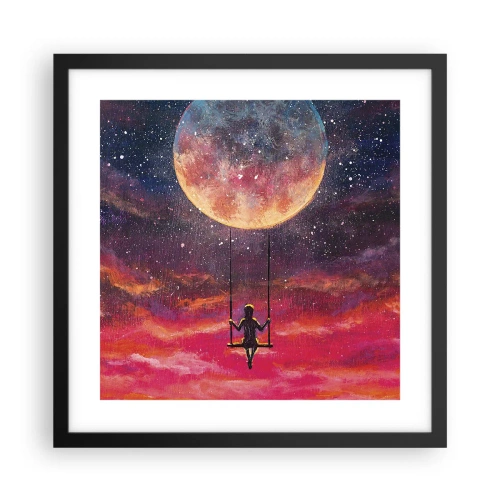 Poster in cornice nera - Con la testa tra le nuvole - 40x40 cm