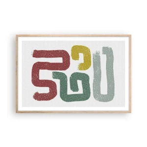 Poster in cornice rovere chiaro - In una lingua sconosciuta - 91x61 cm