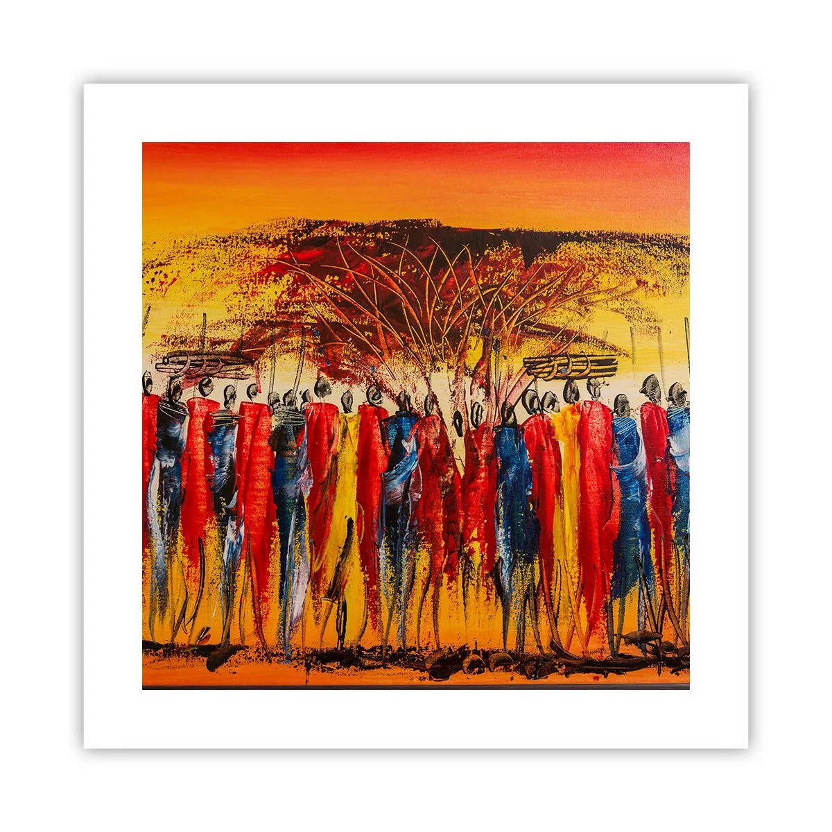 Poster - Al suono dei tam tam - 40x40 cm