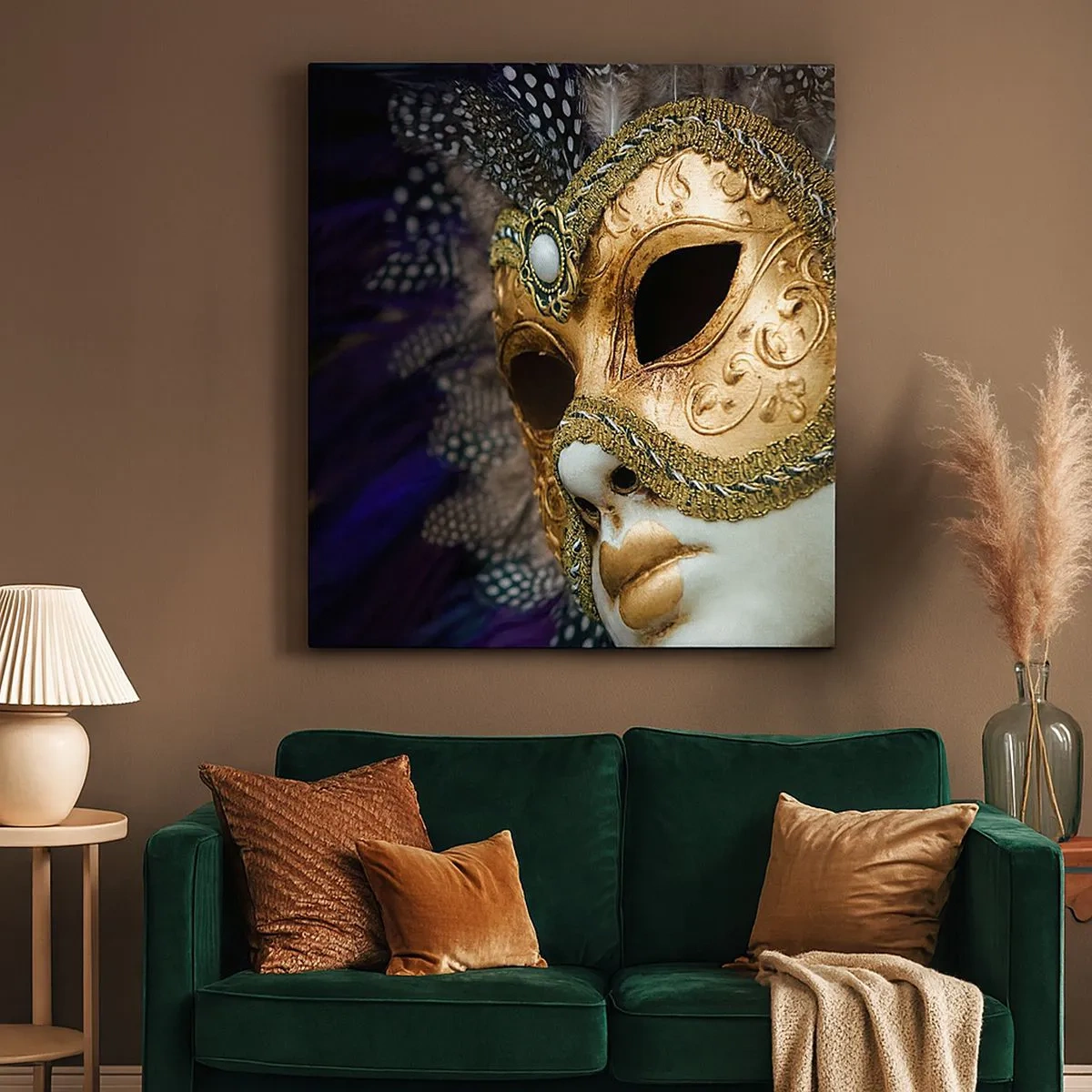 Quadro su tela - Stampe su Tela - Ritratto di Venezia in oro - 30x30 cm