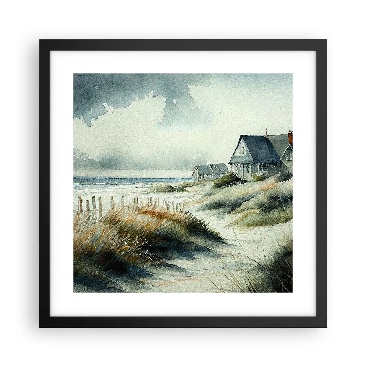 Poster in cornice nera - Lontano dal caos - 40x40 cm