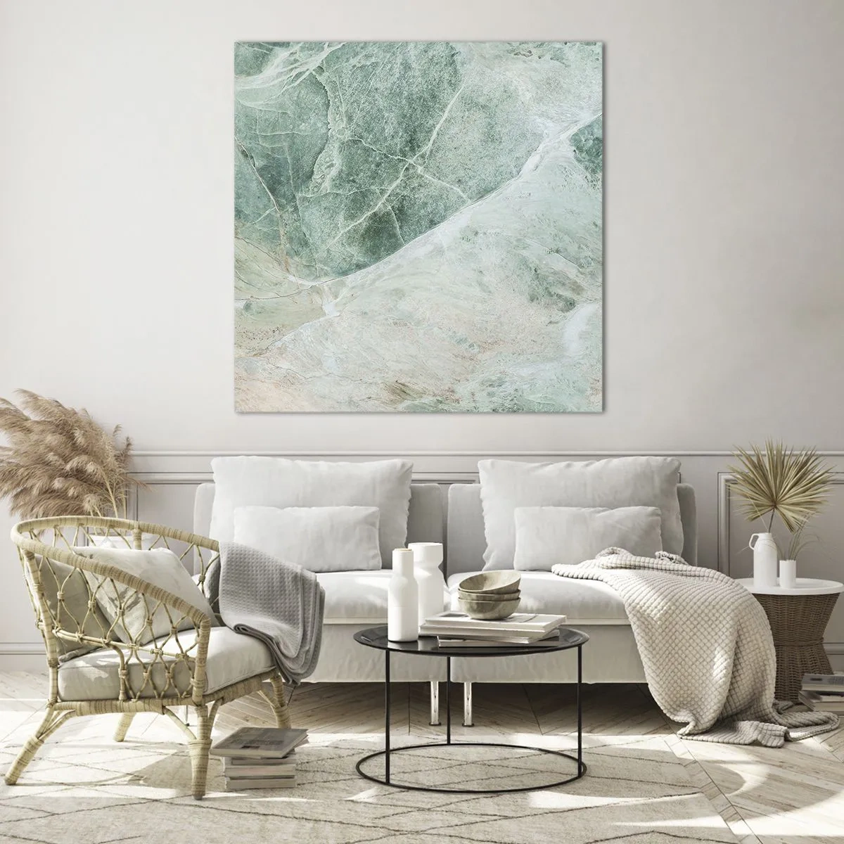 Quadro su vetro - Il freddo nobile della pietra - 30x30 cm