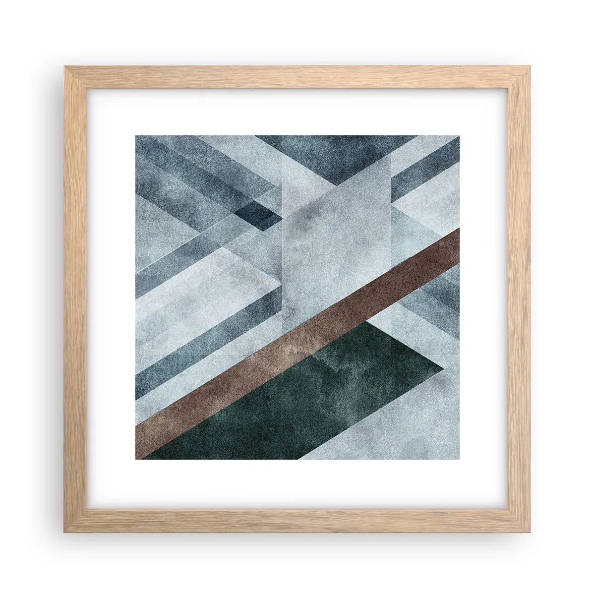 Poster in cornice rovere chiaro - La ricercata eleganza della geometria - 30x30 cm