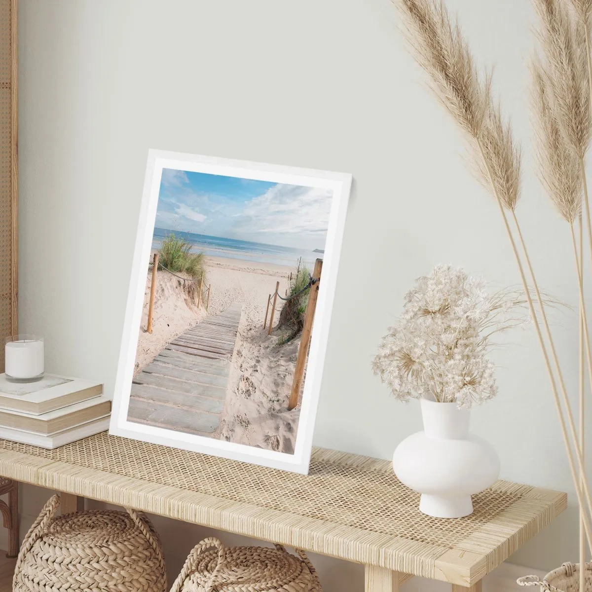 Poster in cornice bianca - Fino all'orizzonte - 61x91 cm
