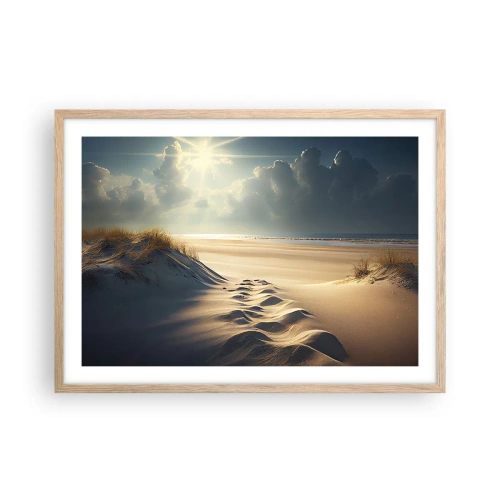 Poster in cornice rovere chiaro - Paesaggio rilassante - 70x50 cm
