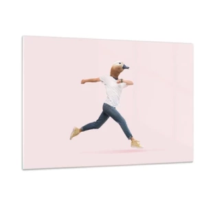 Quadro su vetro - Un pizzico di assurdità - 120x80cm - Un pizzico di assurdo - Decorazione murale moderna per soggiorno e camera da letto ARTTOR