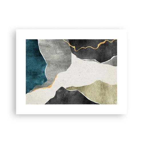 Poster - Composizione mosaico con filo d'oro - 40x30 cm