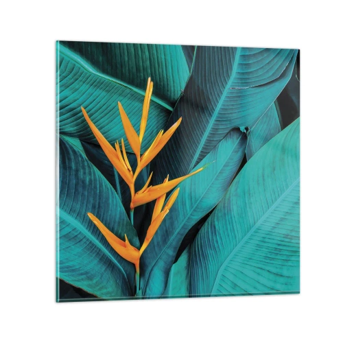 Quadro su vetro - Il fiore dell'Eden - 30x30 cm