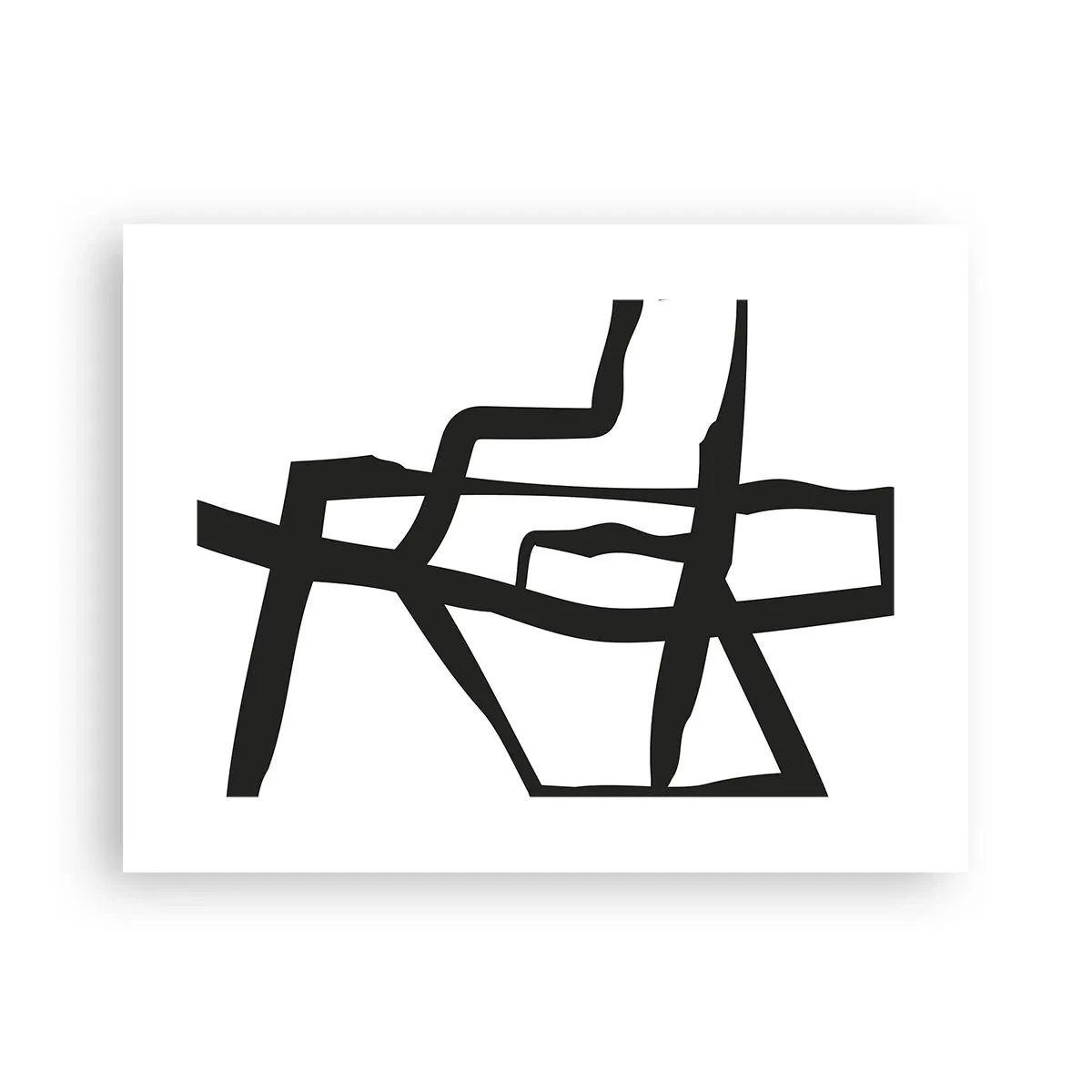 Poster - Struttura bianca e nera - 40x30 cm
