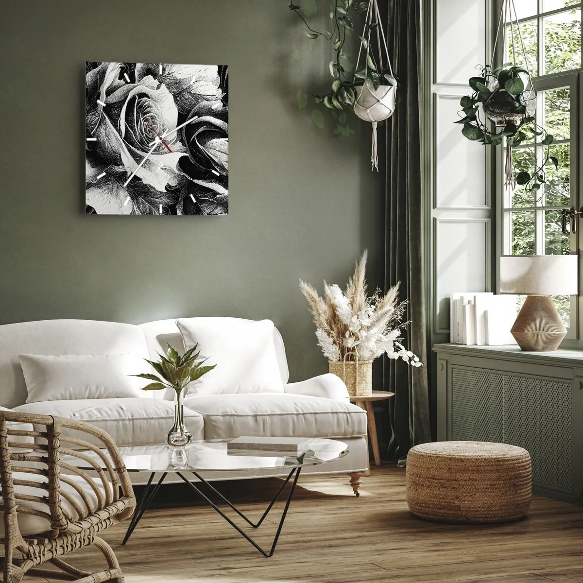 Orologio da parete - Orologio in Vetro - Sempre regina - 40x40 cm