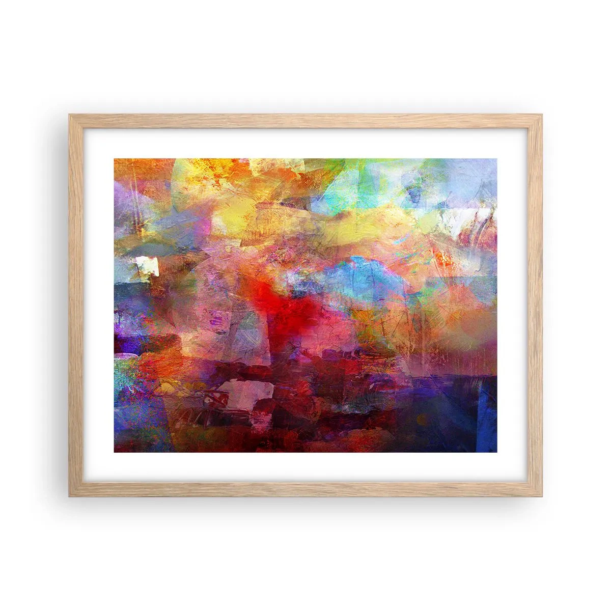 Poster in cornice rovere chiaro - Guardando dentro all'arcobaleno - 50x40 cm