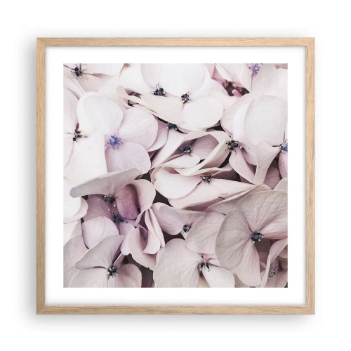 Poster in cornice rovere chiaro - Un'alluvione di fiori - 50x50 cm