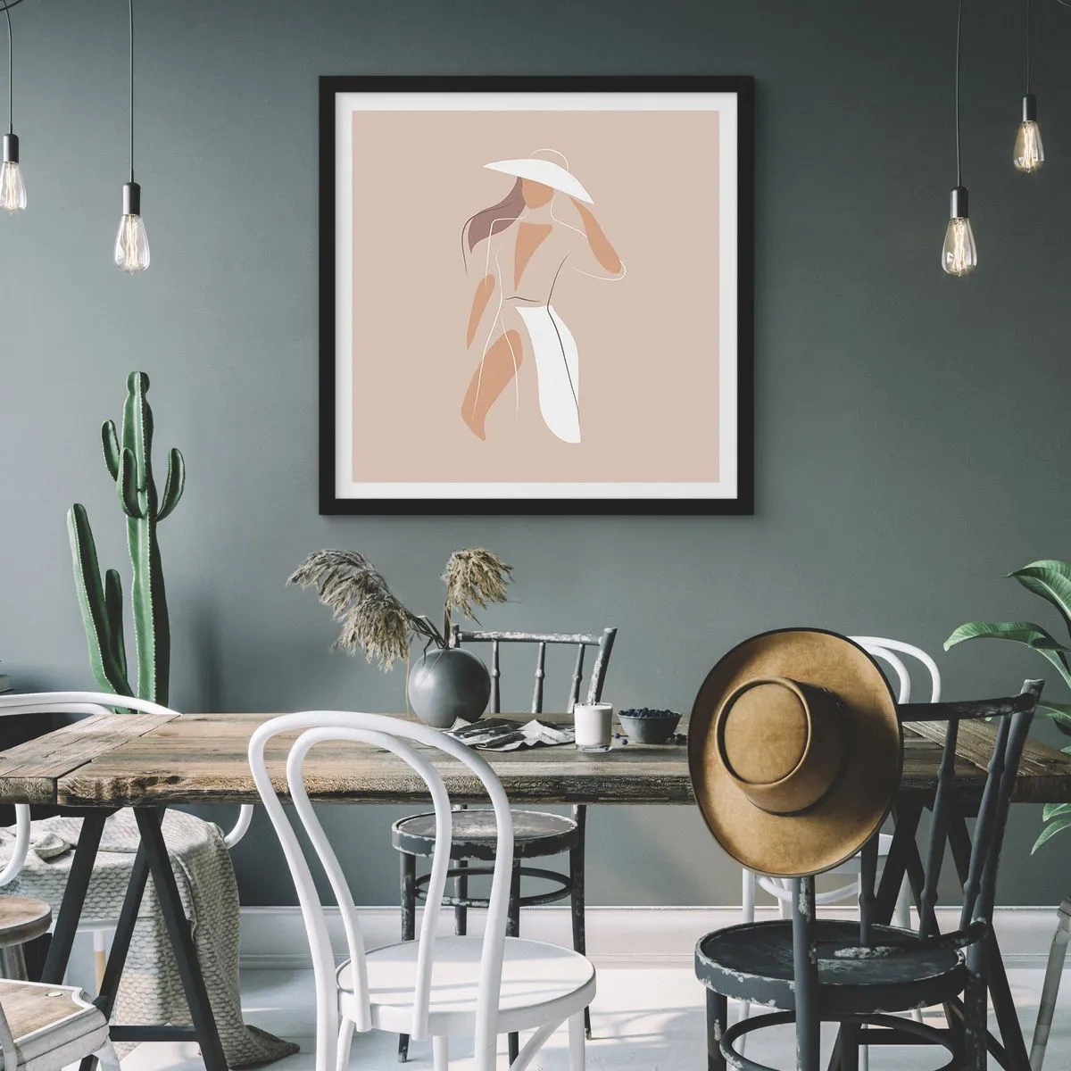 Poster in cornice nera - La moda è un gioco - 30x30 cm