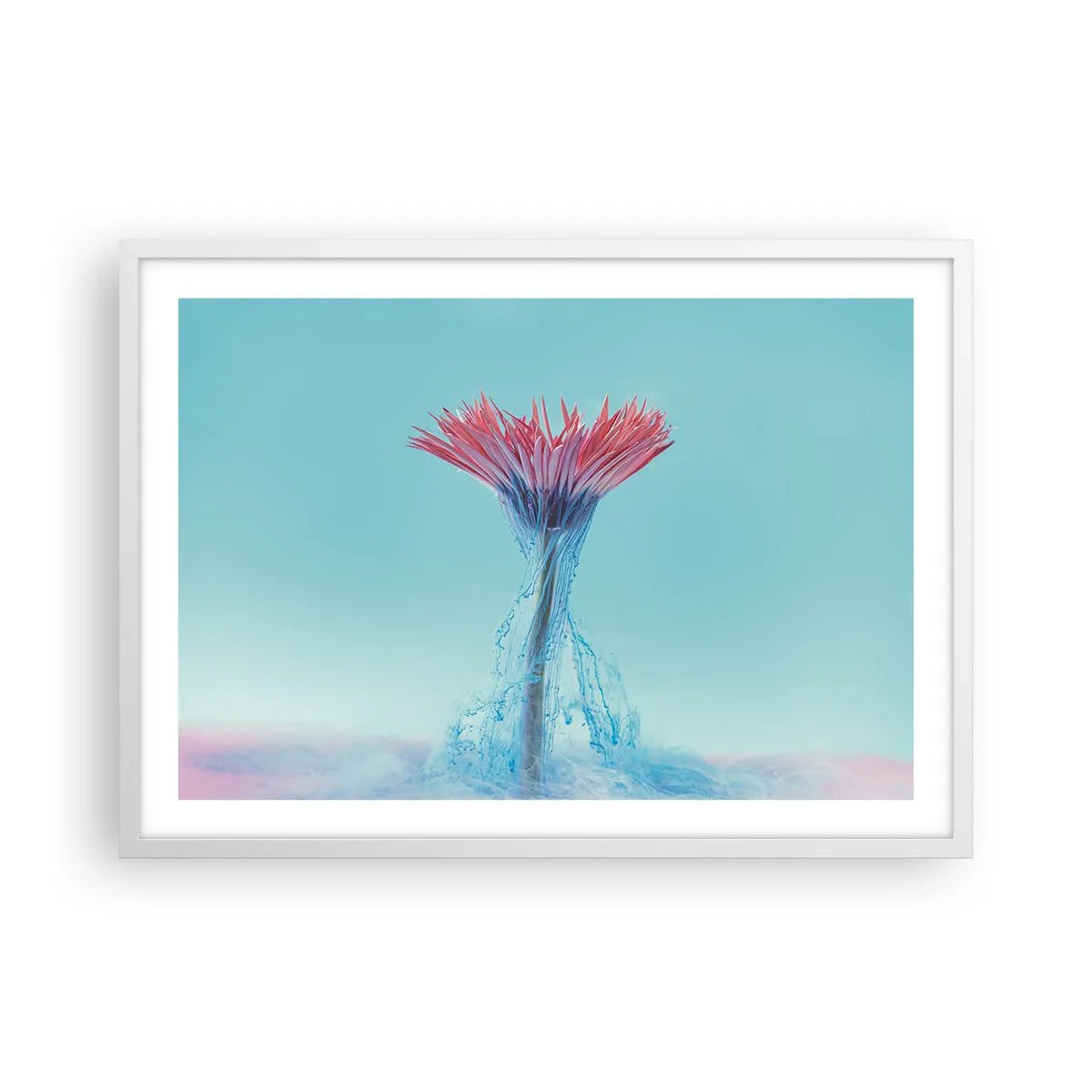 Poster in cornice bianca - L'abbraccio che ravviva - 70x50 cm