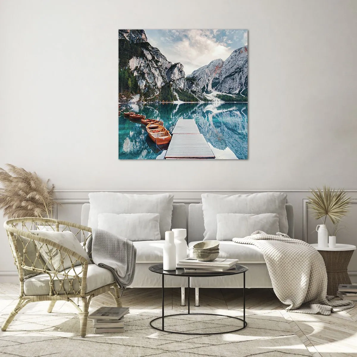 Quadro su vetro - Ti mostriamo la bellezza - 60x60 cm