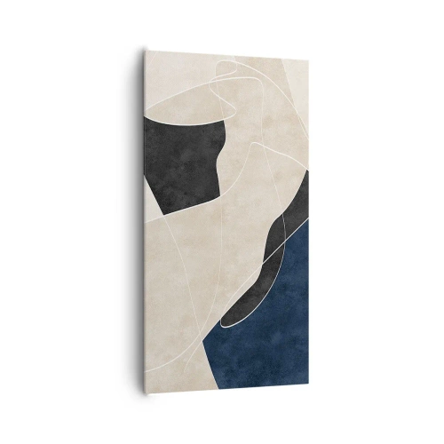 Quadro su tela - Stampe su Tela - Composizione astratta: il contrasto dei colori - 65x120 cm