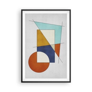 Poster in cornice nera - Astrazione: gioco modernista - 61x91 cm