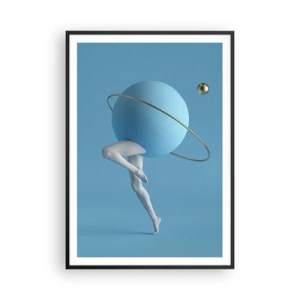 Poster in cornice nera - E i pianeti folleggiano - 70x100 cm