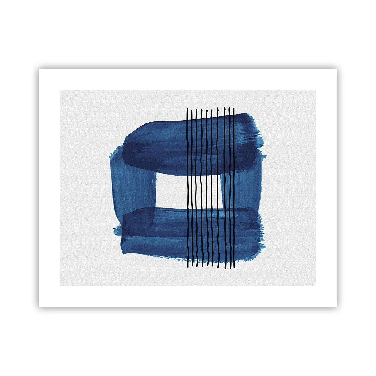 Poster - Composizione blu e nera - 50x40 cm