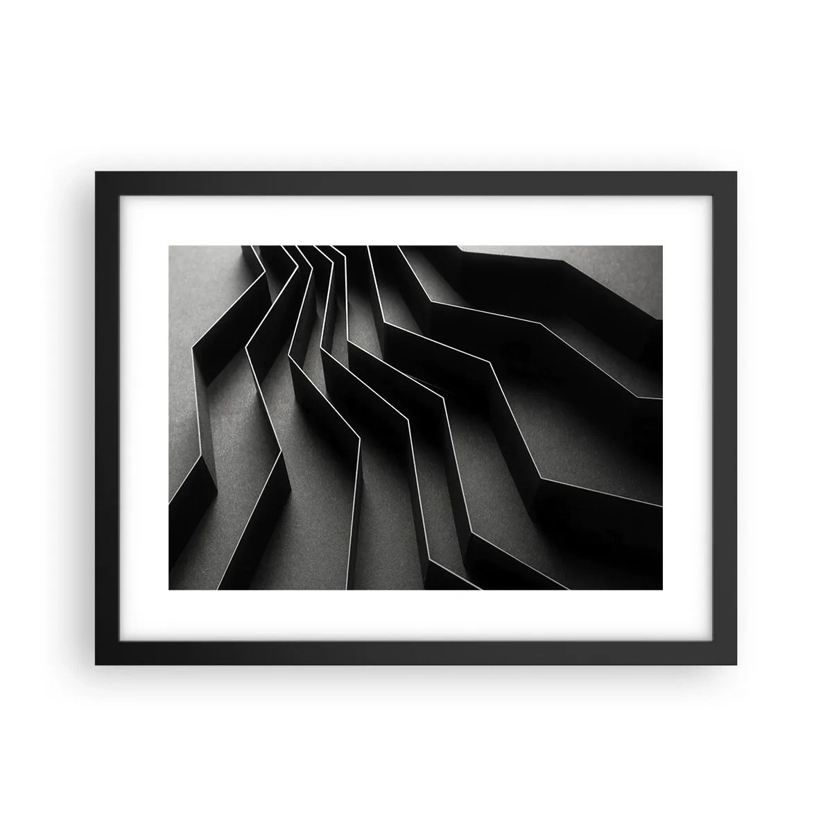 Poster in cornice nera - Ordine tridimensionale - 40x30 cm