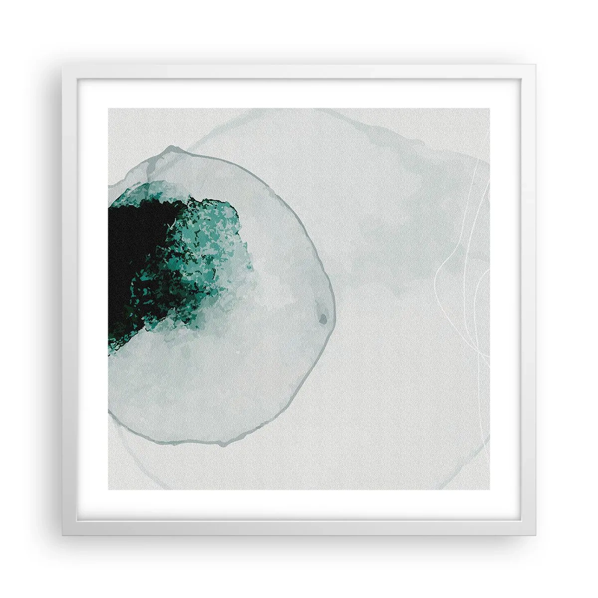 Poster in cornice bianca - In una goccia d'acqua - 50x50 cm