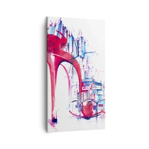 Quadro su tela - Stampe su Tela - Elegante nella grande città - 45x80 cm