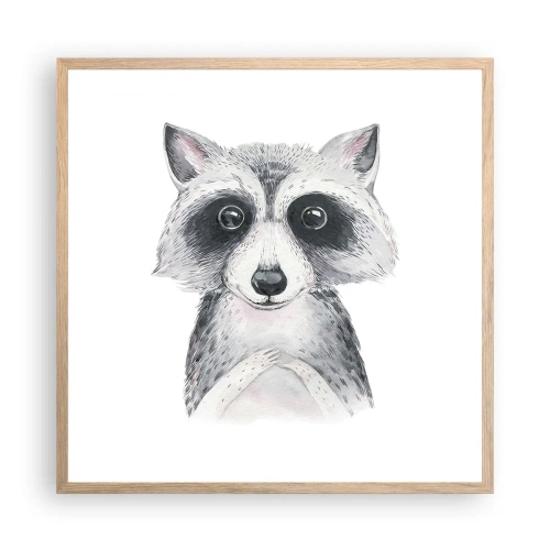 Poster in cornice rovere chiaro - Un attimo di commozione - 60x60 cm