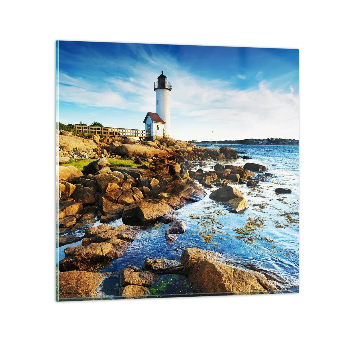 Quadro su vetro - Tornate sani e salvi, vi aspetto - 70x70 cm