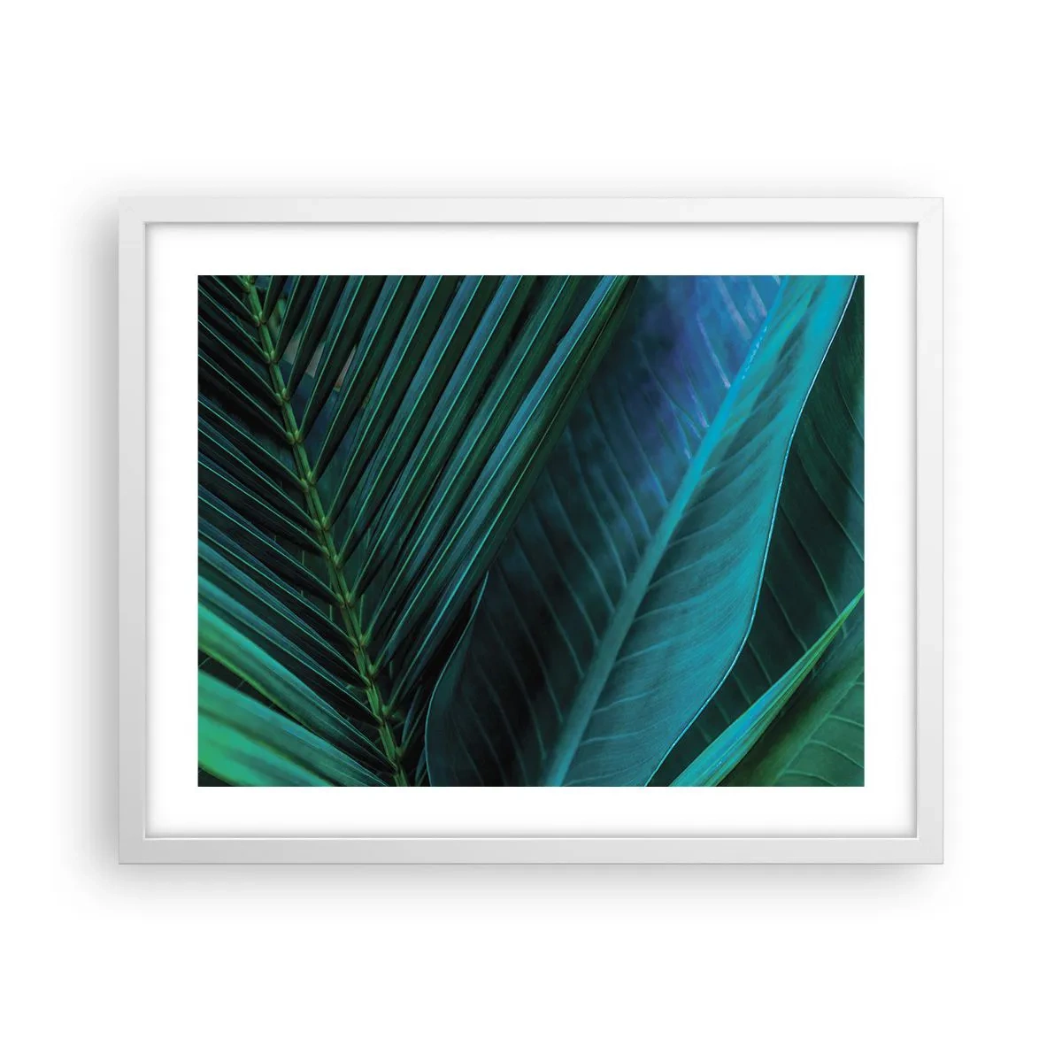 Poster in cornice bianca - Anatomia del verde - 50x40 cm