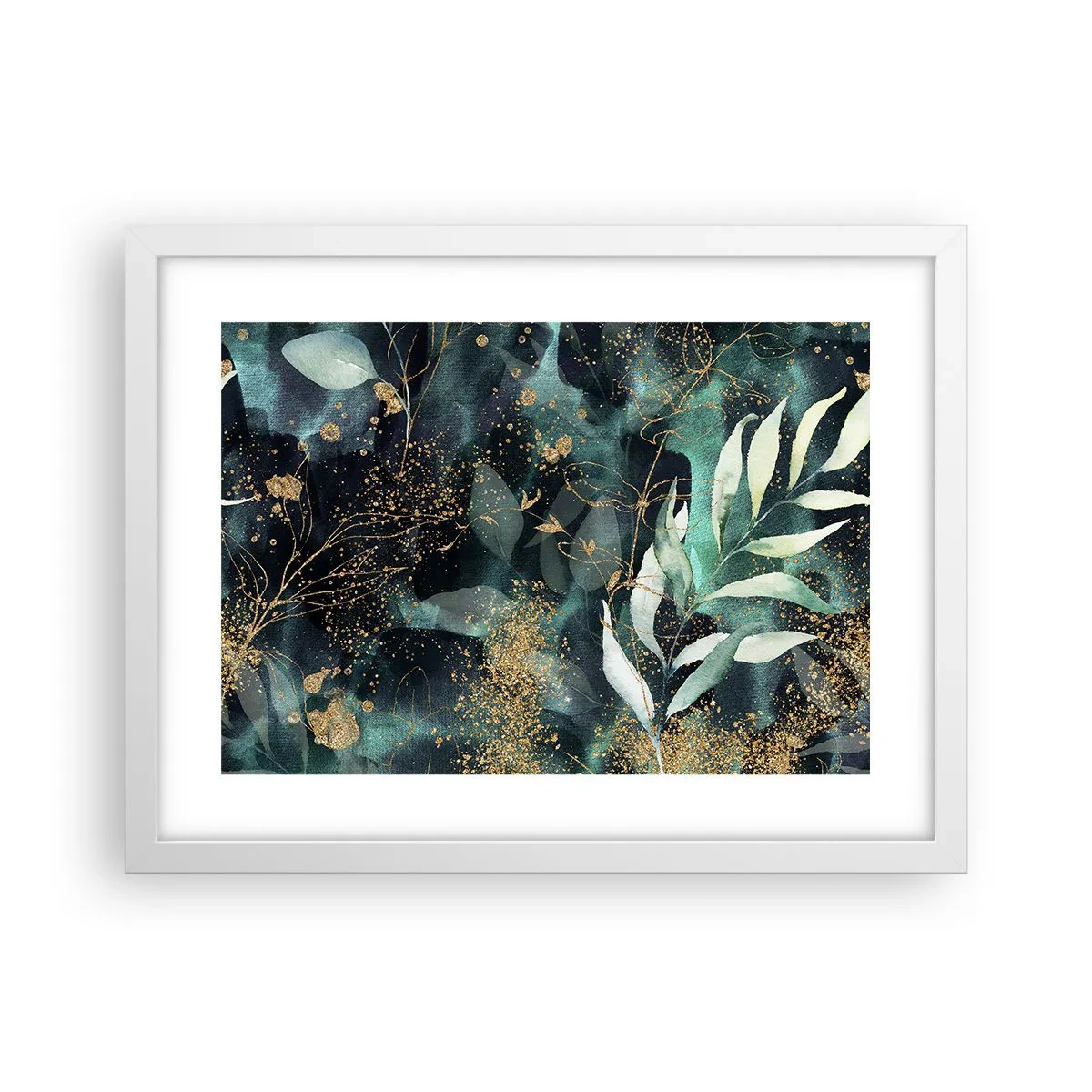 Poster in cornice bianca - Il giardino incantato - 40x30 cm