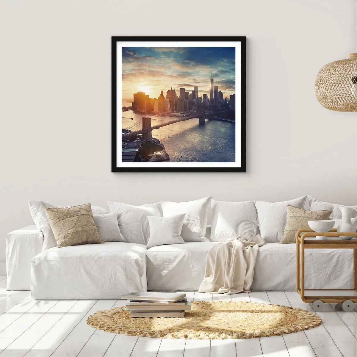 Poster in cornice nera - Il monumento alla cultura dell'occidente - 40x40 cm