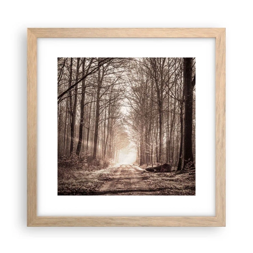 Poster in cornice rovere chiaro - La cattedrale del bosco - 30x30 cm