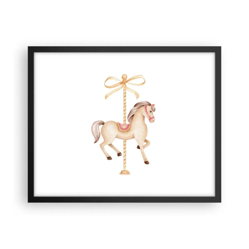 Poster in cornice nera - Trotto aggraziato - 50x40 cm