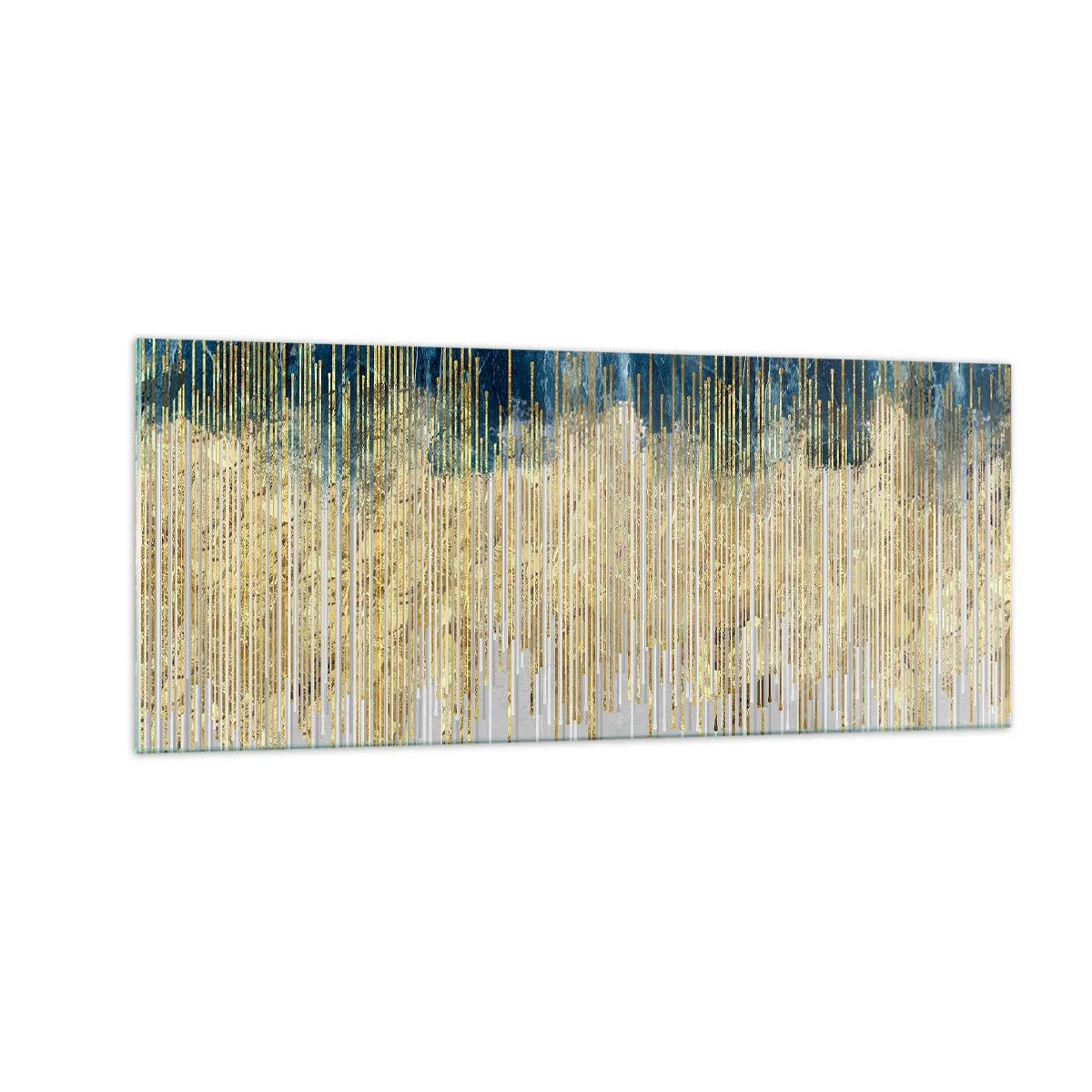 Quadro su vetro - Confine dorato - 100x40 cm