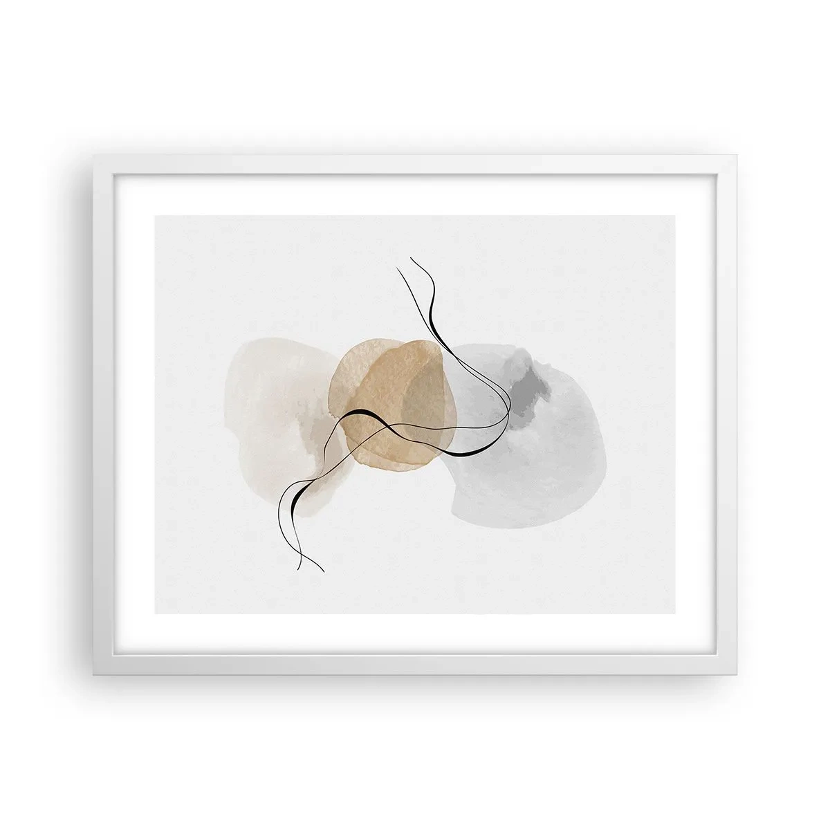 Poster in cornice bianca - Grani d'aria - 50x40 cm