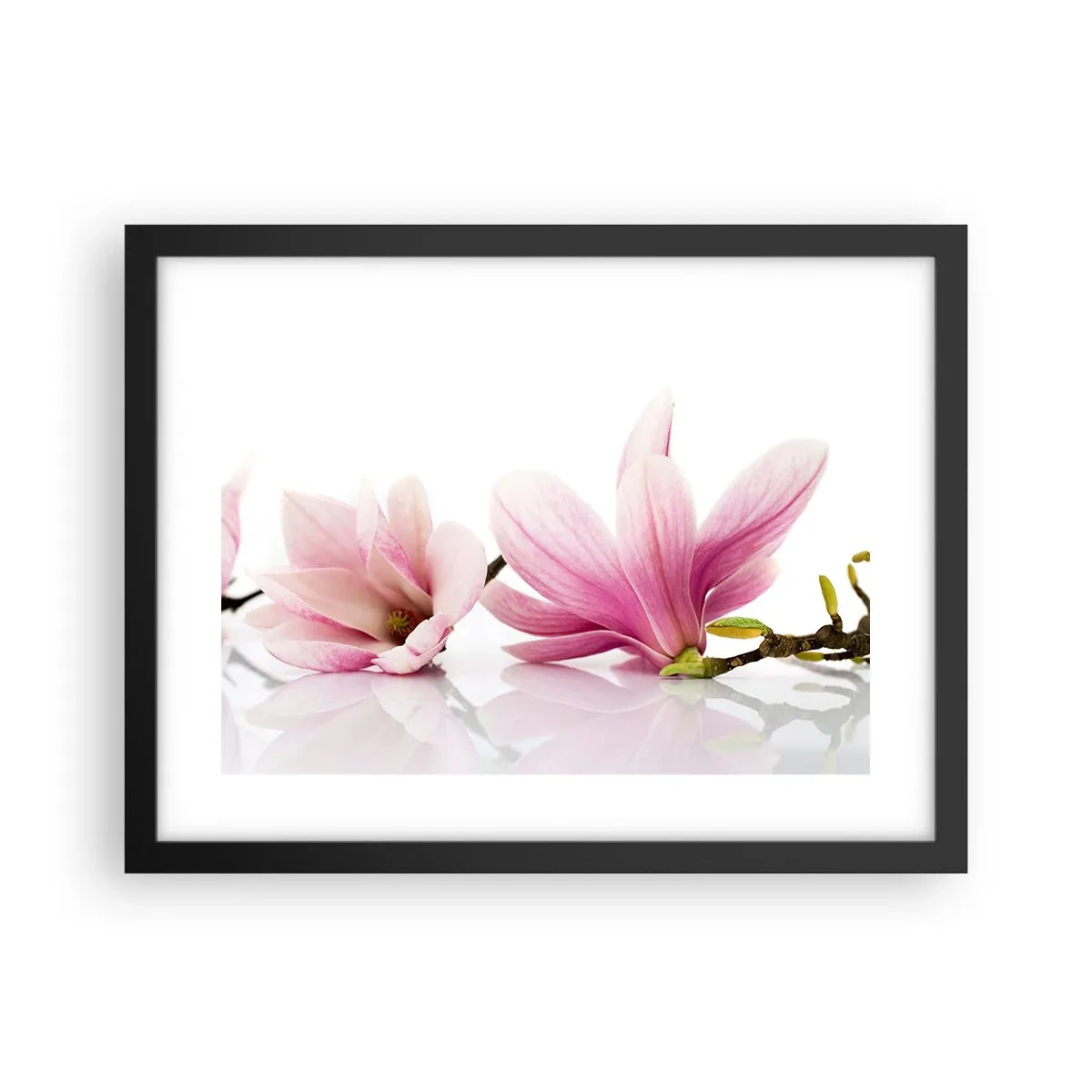 Poster in cornice nera - Delicati come un soffio di primavera - 40x30 cm