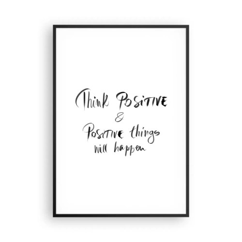 Poster in cornice nera - Come vivere? - 70x100 cm