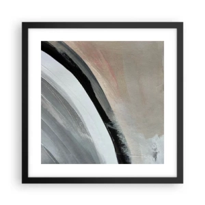 Poster in cornice nera - Composizione: arco di nero e grigio - 40x40 cm