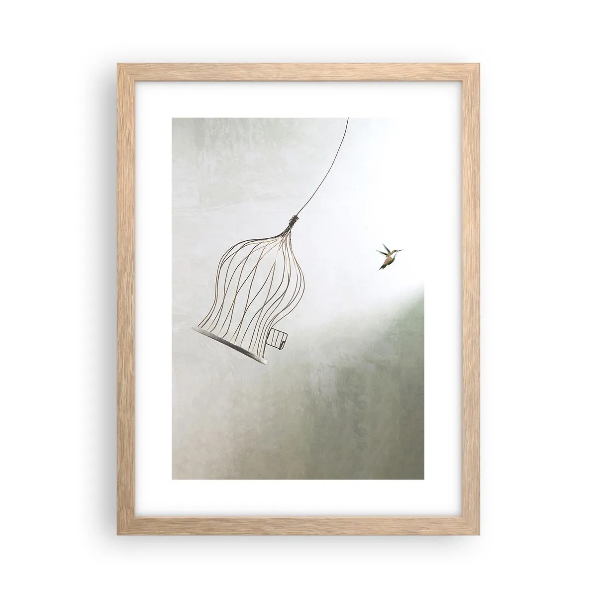 Poster in cornice rovere chiaro - Nel proprio elemento - 30x40 cm