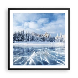 Poster in cornice nera - Vista lucente e cristallina - 60x60 cm
