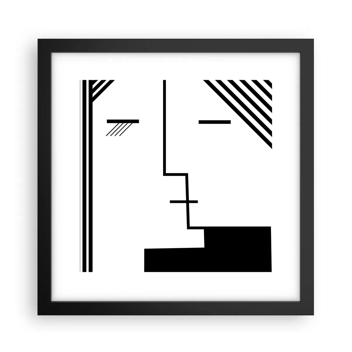Poster in cornice nera - Semplicemente un bacio - 30x30 cm