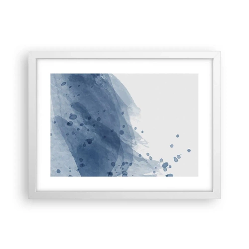 Poster in cornice bianca - Tulle blu - 40x30 cm