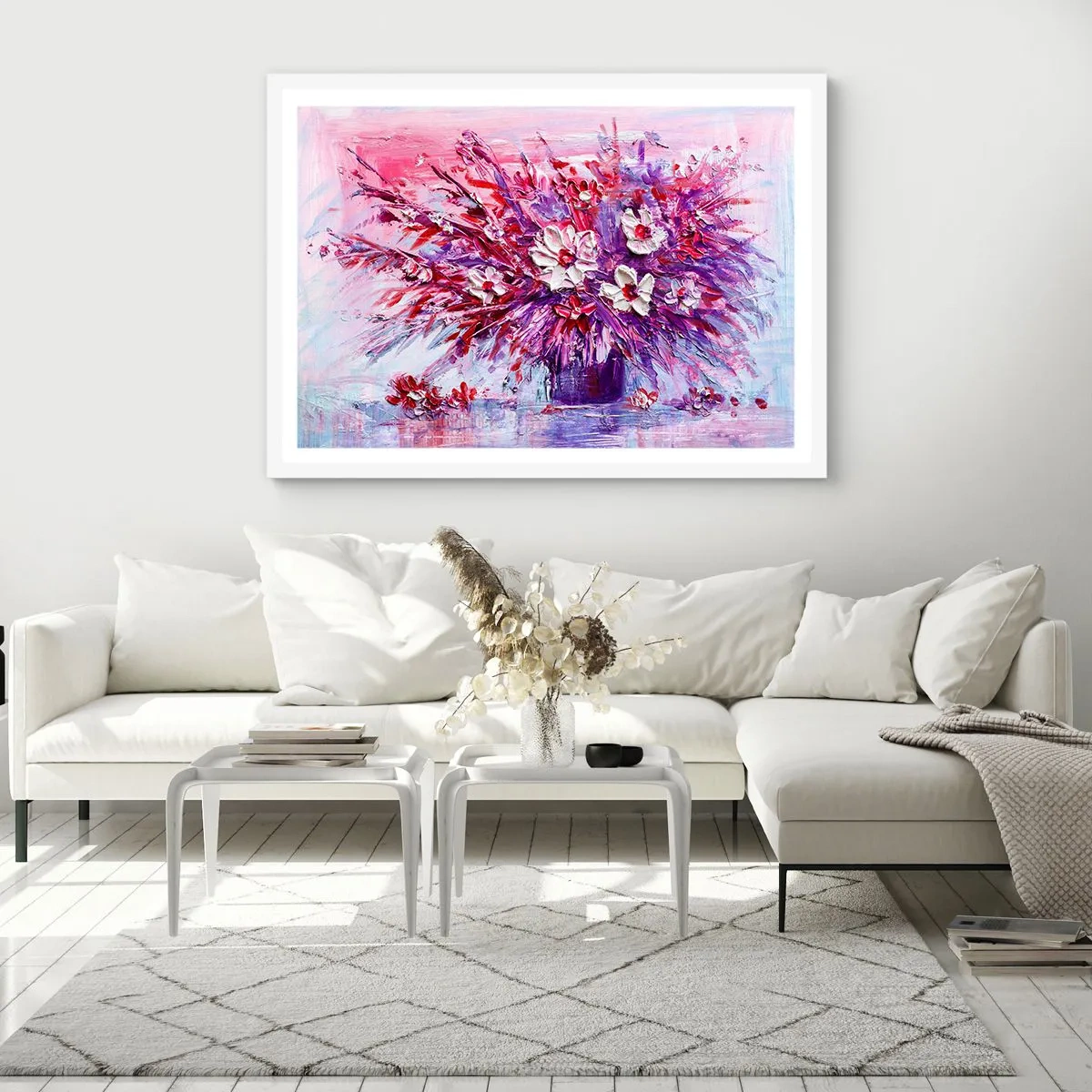Poster in cornice bianca - Innocenza e passione - 70x50 cm