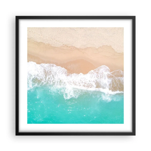 Poster in cornice nera - Un tocco carezzevole - 50x50 cm