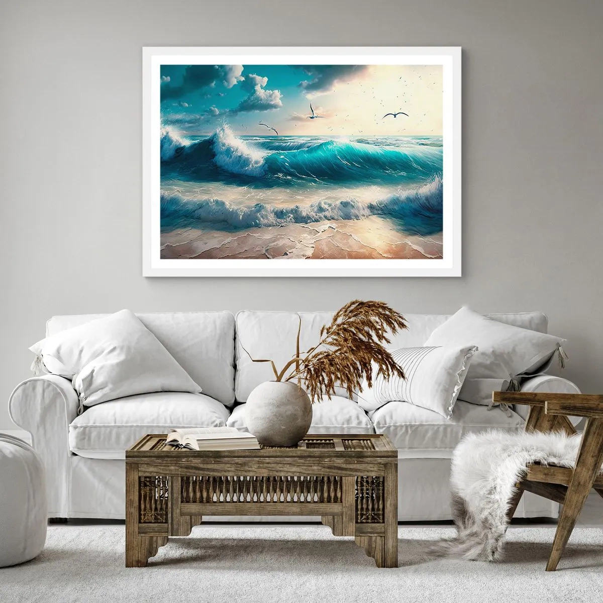 Poster in cornice bianca - Mormora solo per te - 40x40 cm