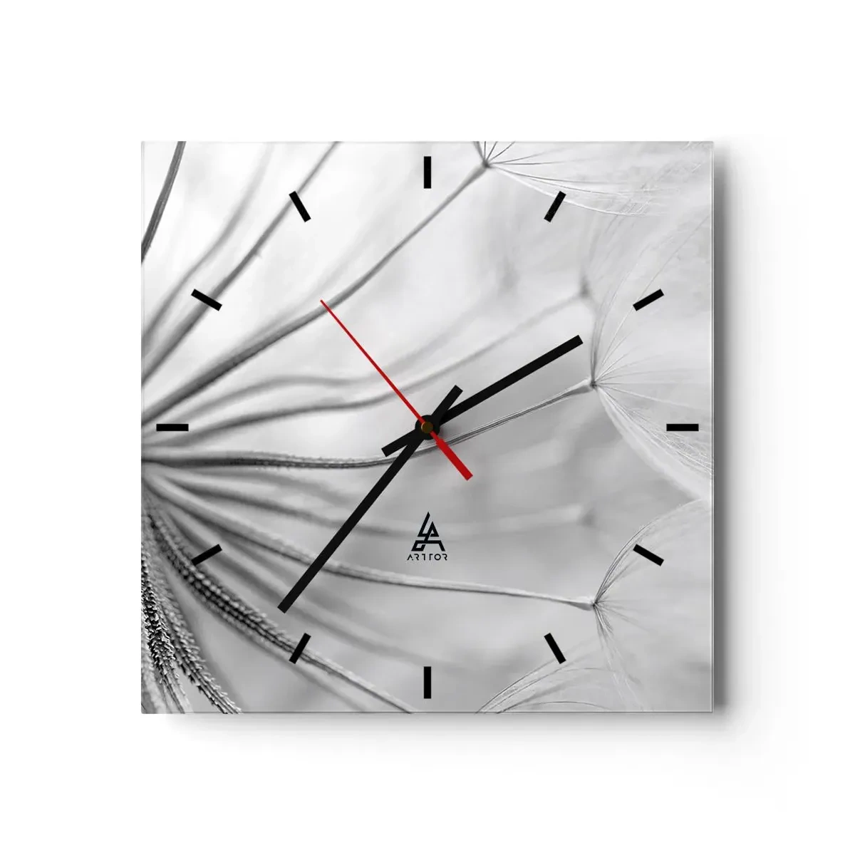 Orologio da parete - Orologio in Vetro - Denti di leone, aquiloni - 40x40 cm