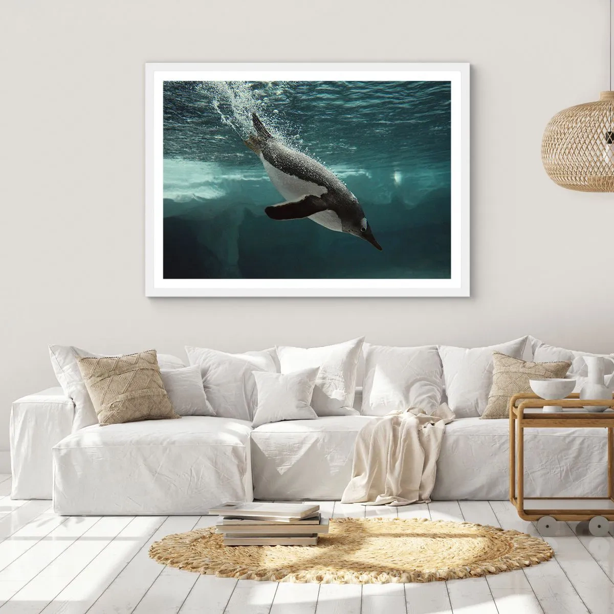 Poster in cornice bianca - Benvenuto nel mio mondo - 91x61 cm