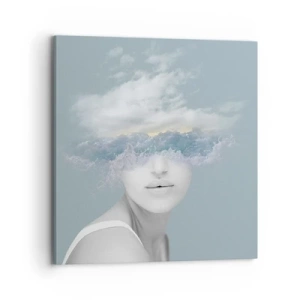 Quadro su tela - Stampe su Tela - Con la testa tra le nuvole - 70x70 cm